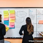 Home 22 디자인 사고를 통한 제품 개발 프로세스 - **Image Prompt 1: Creative Brainstorming Session**
A vibrant and dynamic brainstorming session i...
