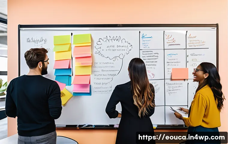디자인 사고를 통한 제품 개발 프로세스 - **Image Prompt 1: Creative Brainstorming Session**
A vibrant and dynamic brainstorming session i...